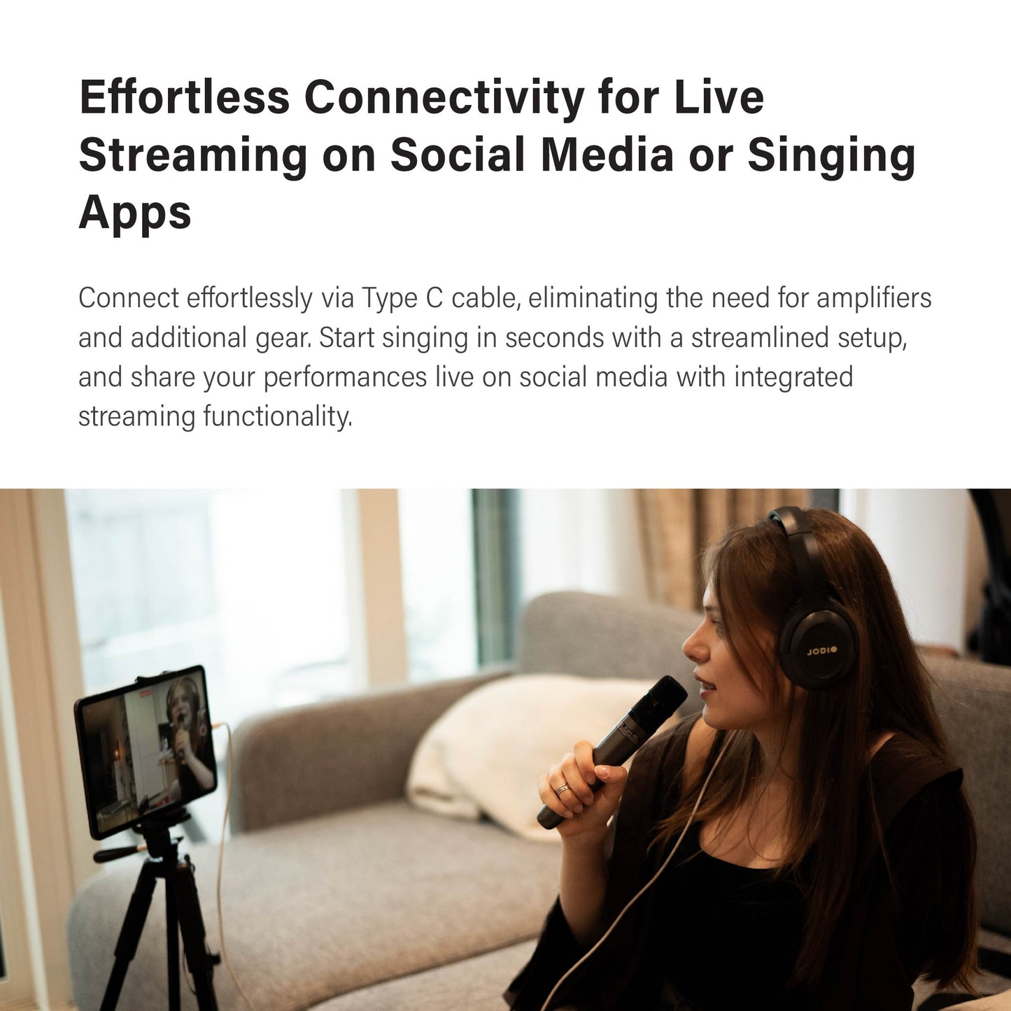 AI-Powered Wireless Bluetooth Karaoke Headphone with microphone