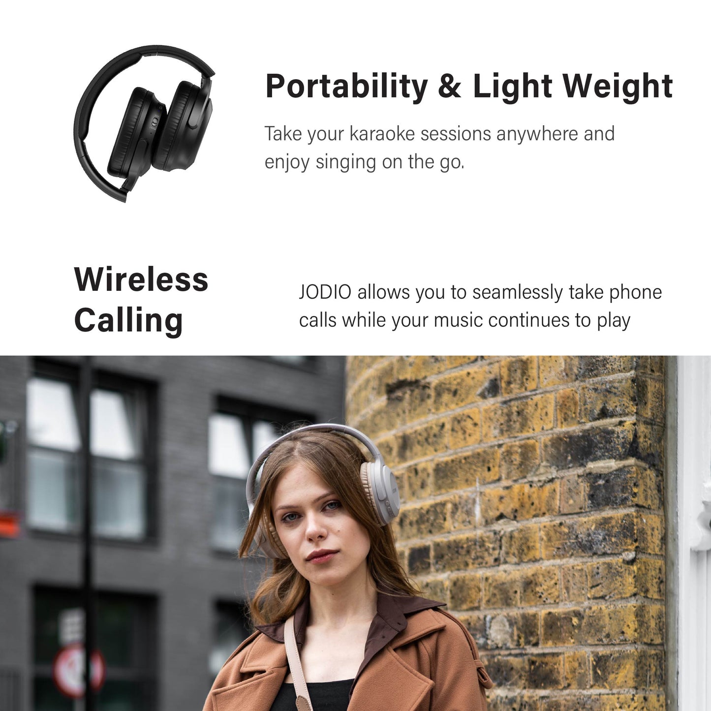 AI-Powered Wireless Bluetooth Karaoke Headphone with microphone